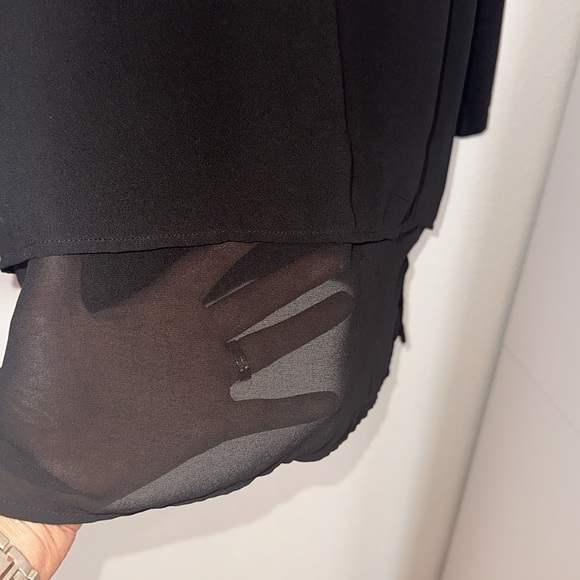 Michael kors, long blouse three-quarter sleeves, sheer lining around by front - Picture 4 of 14